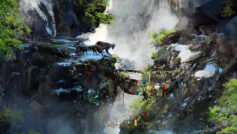 Обои FarCry 4, Козы, Арт, Игра, Флажки, Горы