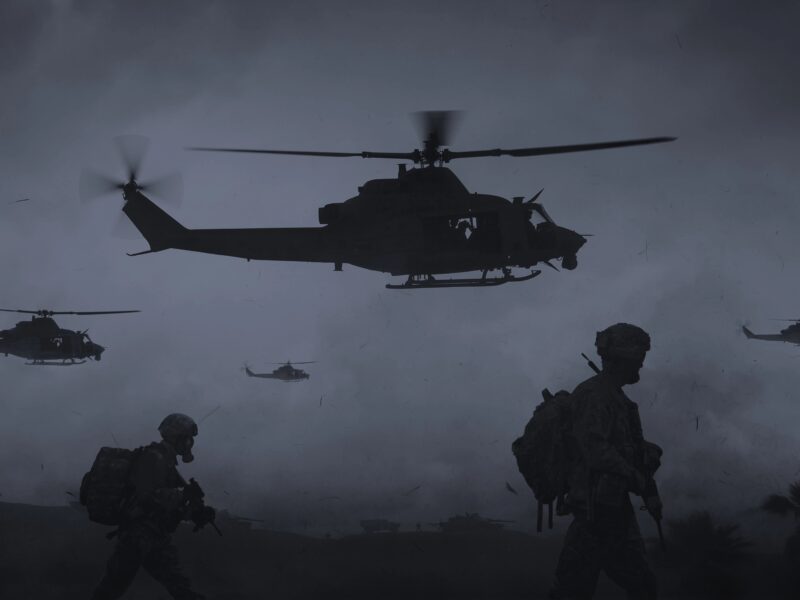 Обои helicopter, battlefield, Sikorsky Black Hawk на рабочий стол.