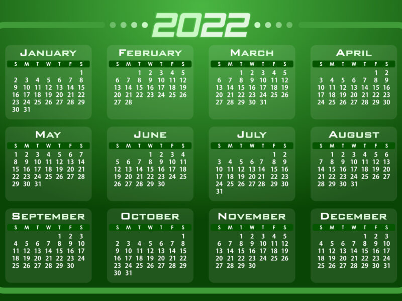 Обои 2022, календарь на рабочий стол.