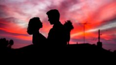 Обои Couple, Sunset, Man, Woman, Romantic на рабочий стол.