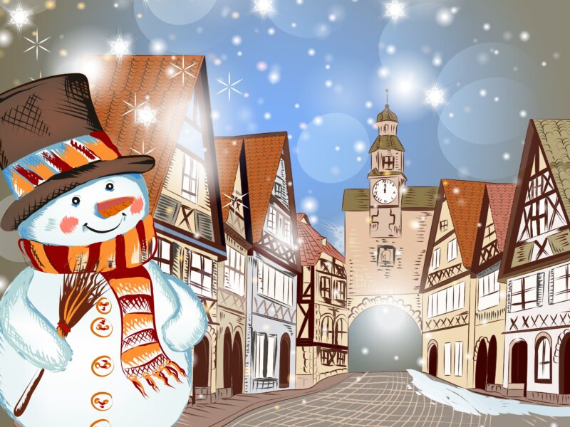 Обои Christmas, горы, зима, merry christmas, деревья, дом, снег